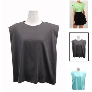 Storets | Elena Padded Shoulder T Shirt